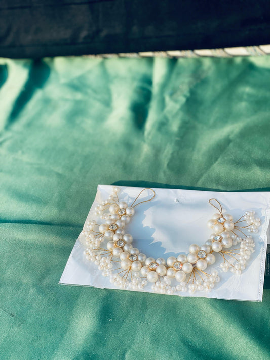 Luxury Pearl and Crystal Floral Headband – Bridal Hair Accessory