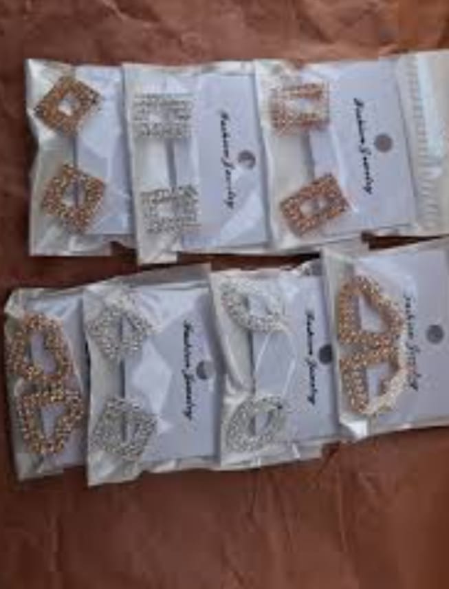 Sparkling Rhinestone Earring Set - 12 Pairs of Glamorous Fashion Jewelry